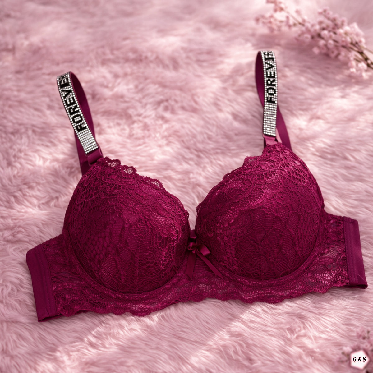 Pack Of 3 Fancy Wired Lace Pushup Bras