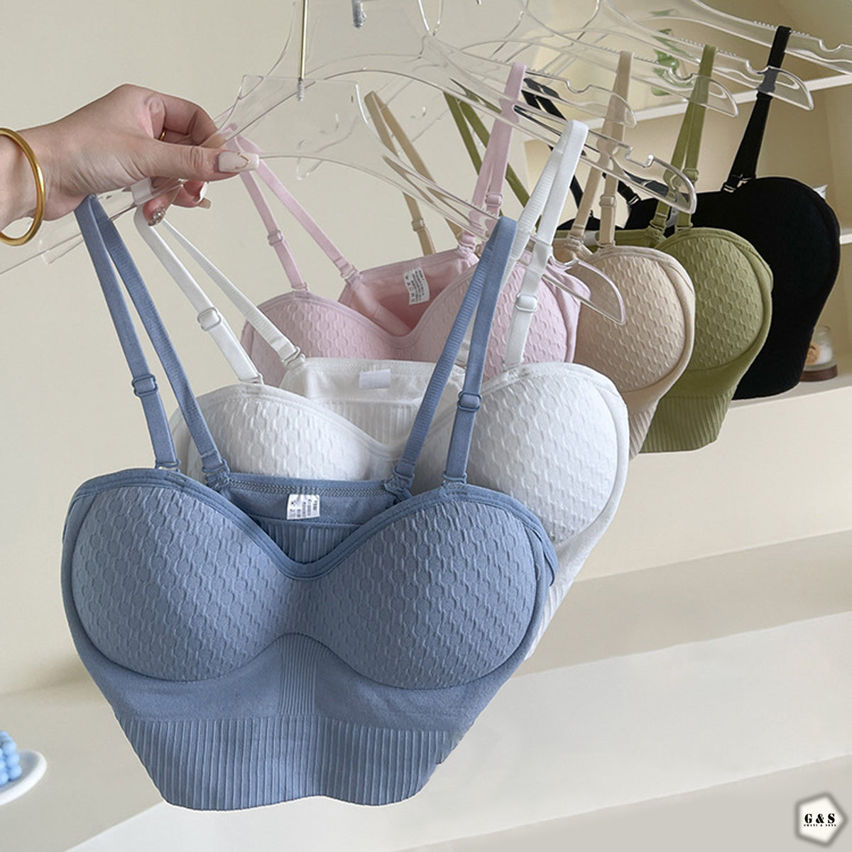 Ladies Imported Pack Of 3 Pushup Adjustable Straps Bralette