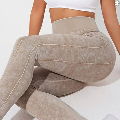 High Waist Seamless Light Brown Butt Lifter Gym/Yoga Legging