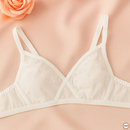 Pack Of 3 Ladies Cotton Embroidered Bra