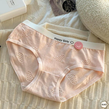 High Quality Mesh Hole Design Pack Of 5 Cotton Panties