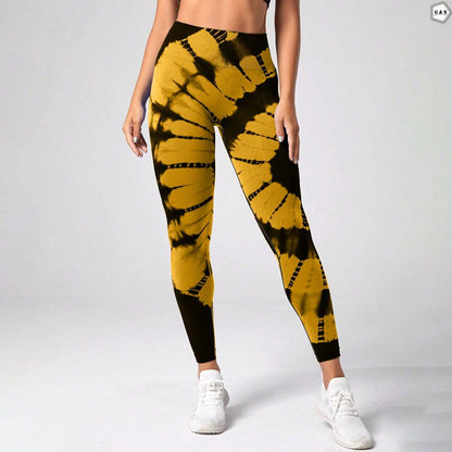High Waist Yellow Seamless Butt Lifter Gym/Yoga Legging