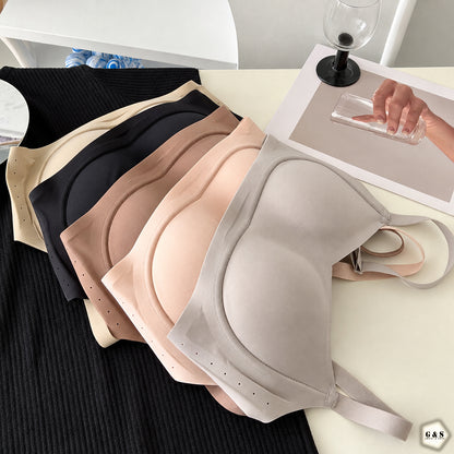 Premium Quality Pack Of 2 Anti-Sagging Strong Grip Light Padded Seamless T-Shirt Bras