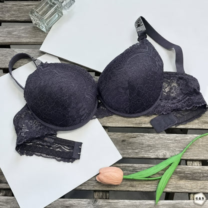 Pack Of 3 High Quality Wired Single Stones Design Padded Pushup Bras