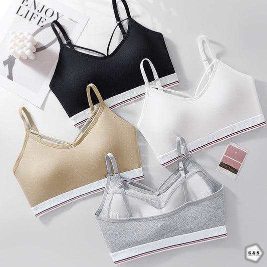 Pack Of 3 Pure Cotton High Quality Sports/Casual Bralette