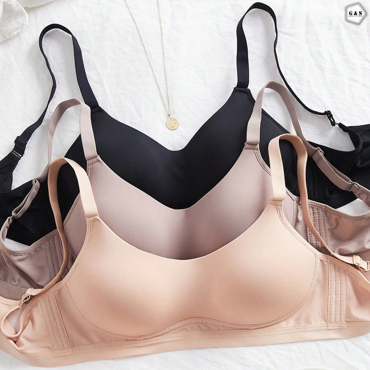 Pack Of 3 Light Padded High Quality Non-Wired T-Shirt Bras
