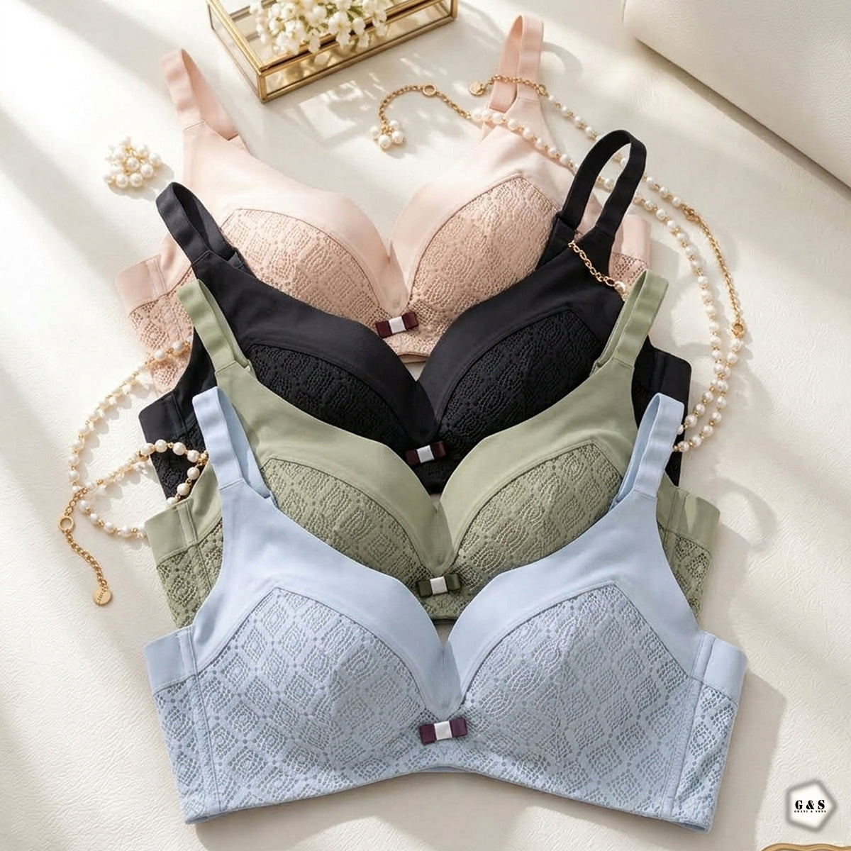 Pack Of 3 High Quality Non-Wired Pushup Bras