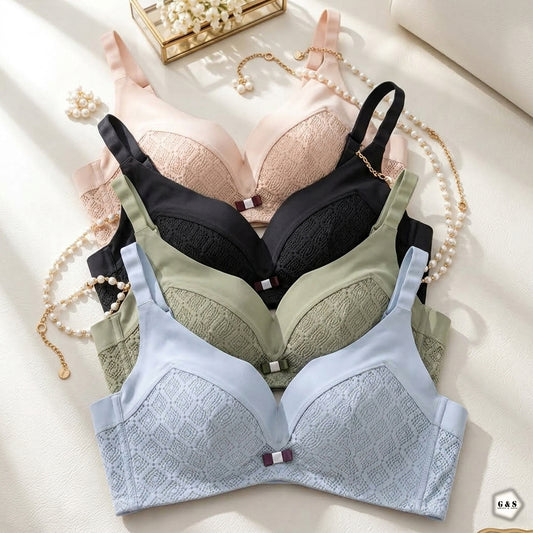 Pack Of 3 High Quality Non-Wired Pushup Bras