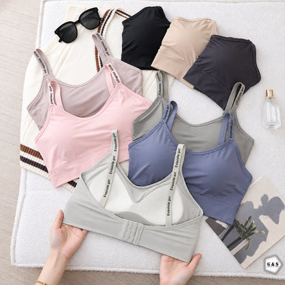 Pack Of 3 Ice-Silk Padded Back Hook Design Sports/Casual Bralette