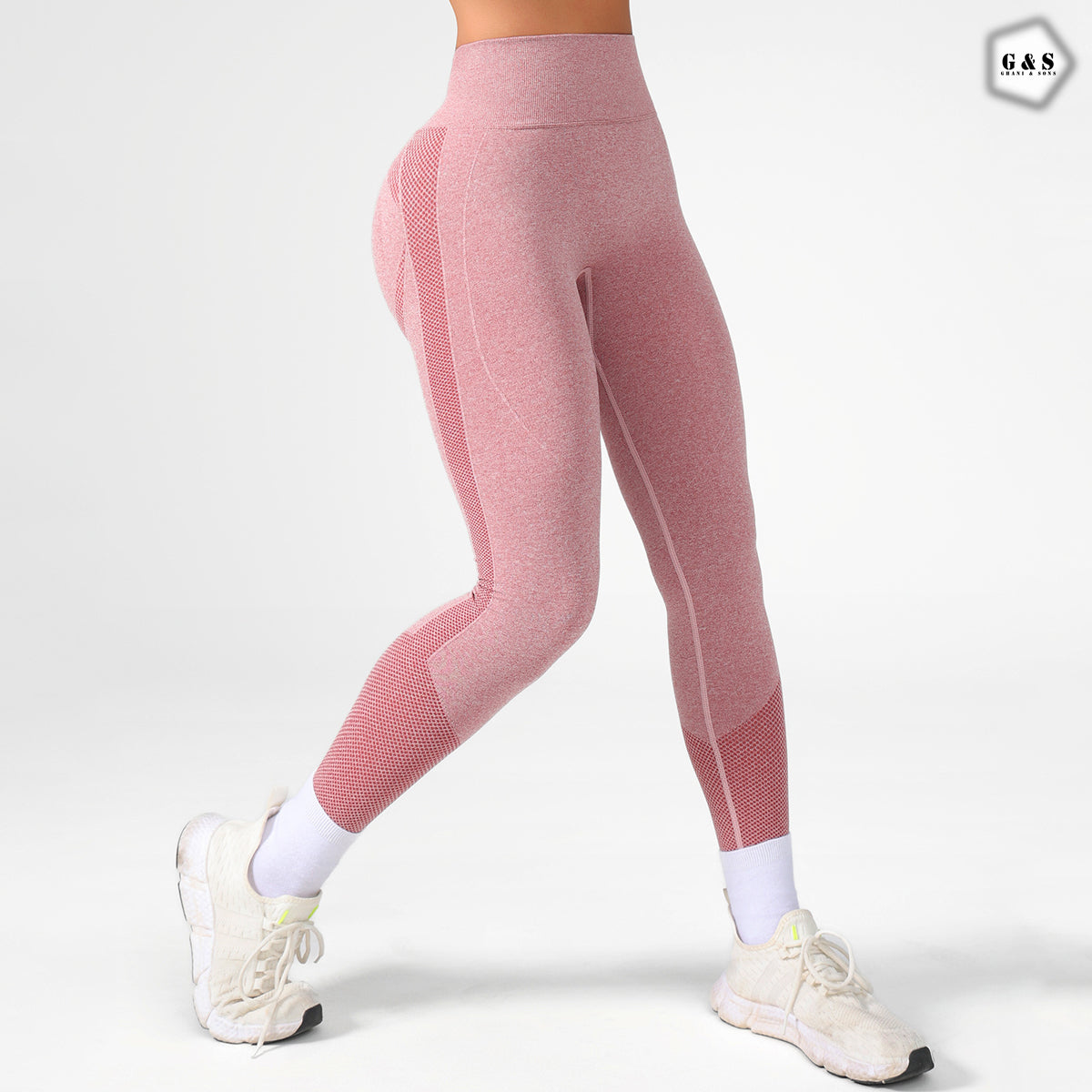 Ladies Imported Dusty Pink Seamless Butt lifter Gym/Yoga Legging