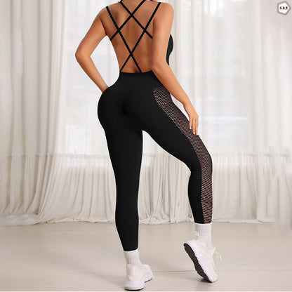 High Quality Mesh Hole Design Seamless Gym/Yoga Set