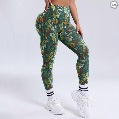 High Waist Seamless Printed Gym/Yoga Legging