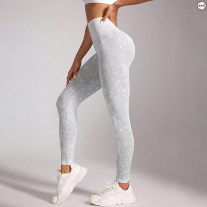 High Waist Seamless White-Grey Butt Lifter Gym/Yoga Legging