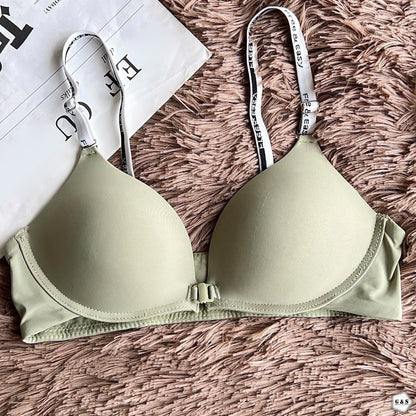 Pack Of 2 Half Cup Design Single Padded Non-Wired Front Open Pushup Bras