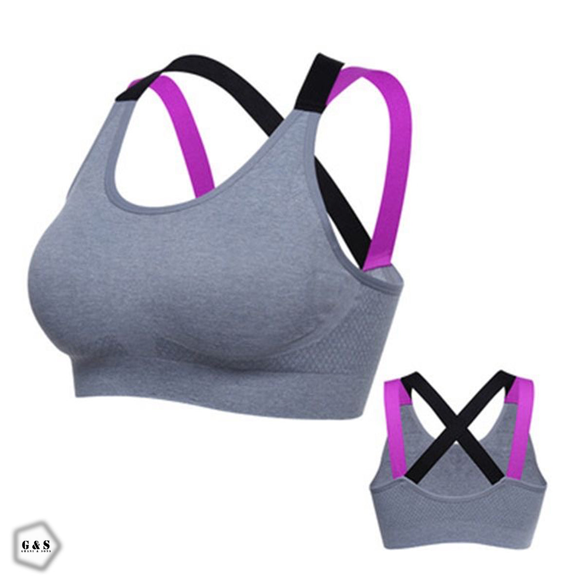 Pack Of 2 Cross Design Sports Bras
