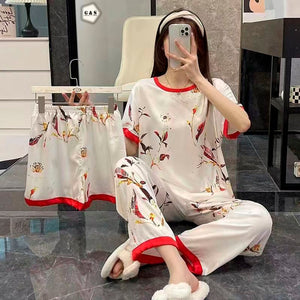 Ladies Imported 3 Piece Pajama Suit