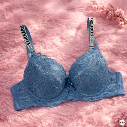 Pack Of 3 Fancy Wired Lace Pushup Bras