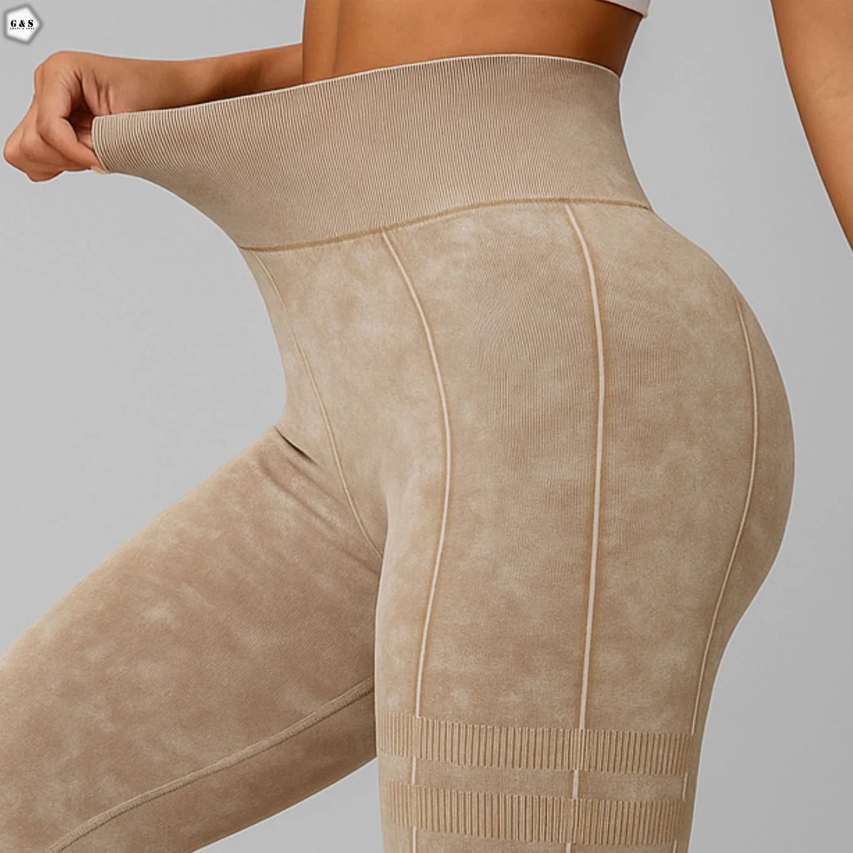 High Waist Seamless Light Brown Butt Lifter Gym/Yoga Legging