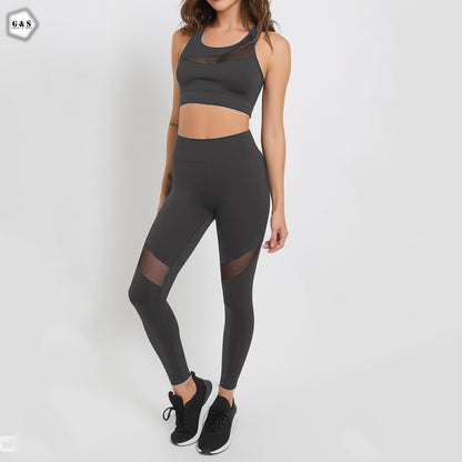 Dry-Fit Mesh Net Design Gym/Yoga Set