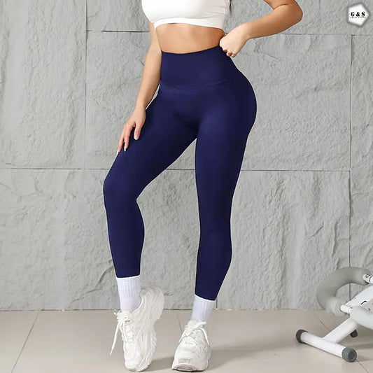 High Waist Seamless Navy Blue Butt Lifter Gym/Yoga Legging