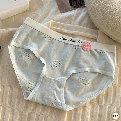 High Quality Mesh Hole Design Pack Of 5 Cotton Panties