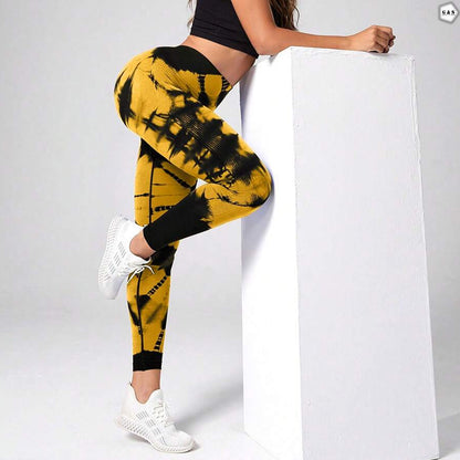 High Waist Yellow Seamless Butt Lifter Gym/Yoga Legging