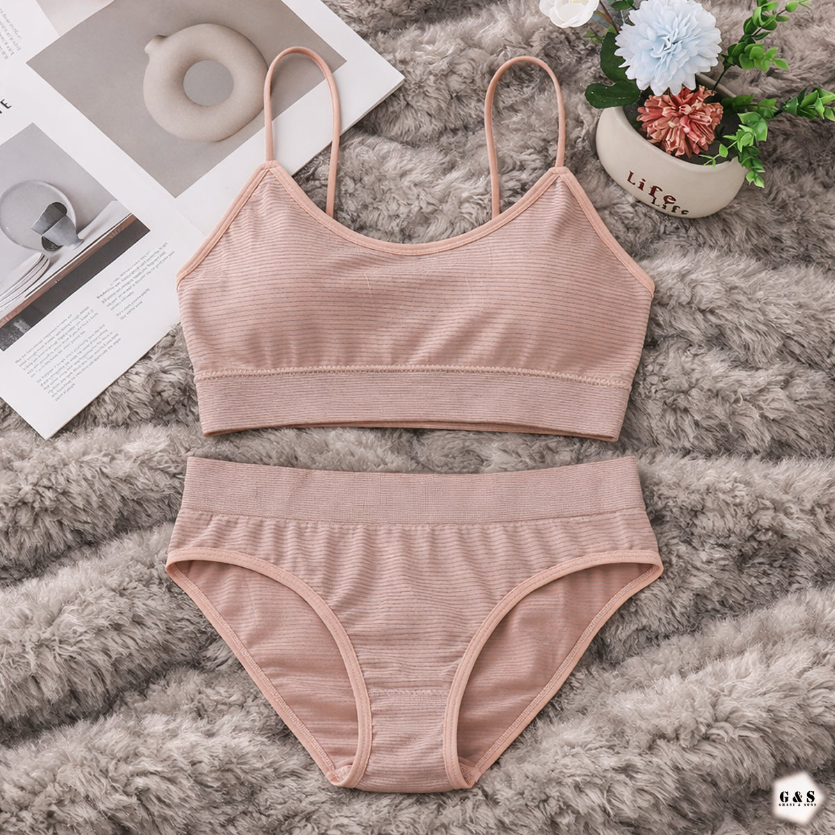 Pack Of 3 High Quality Bralette With T-Panty Sets