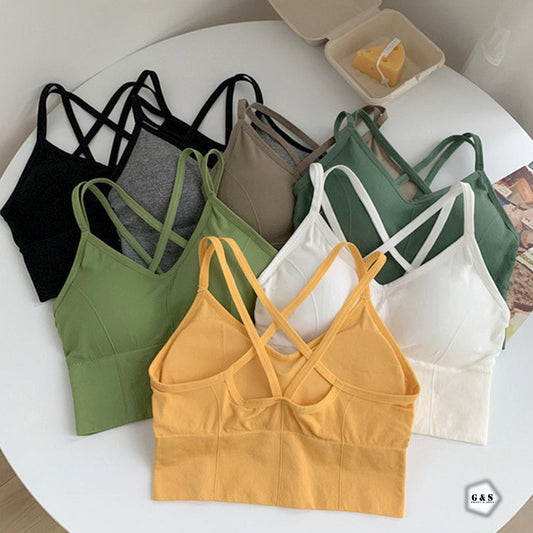 Pack Of 3 High Quality Back Cross Design Sports Bras