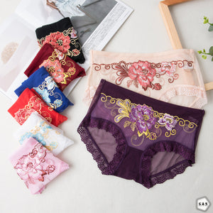 Exclusive Pack Of 5 Net & Embroidery Design Panties