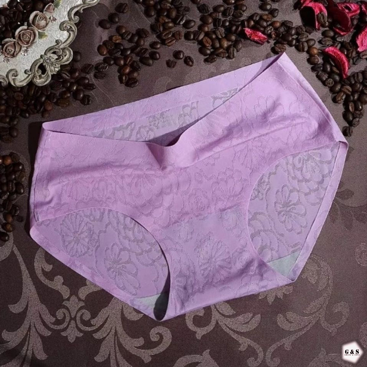 Girls Imported Pack Of 5 Flower Design High Quality Seamless Panties