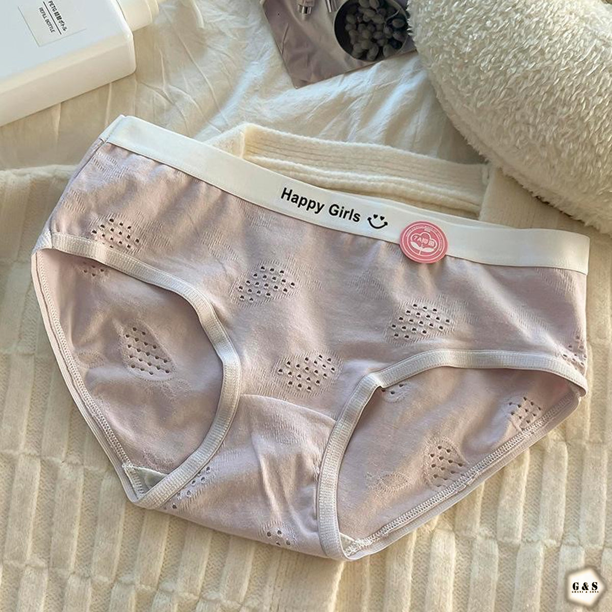 High Quality Mesh Hole Design Pack Of 5 Cotton Panties