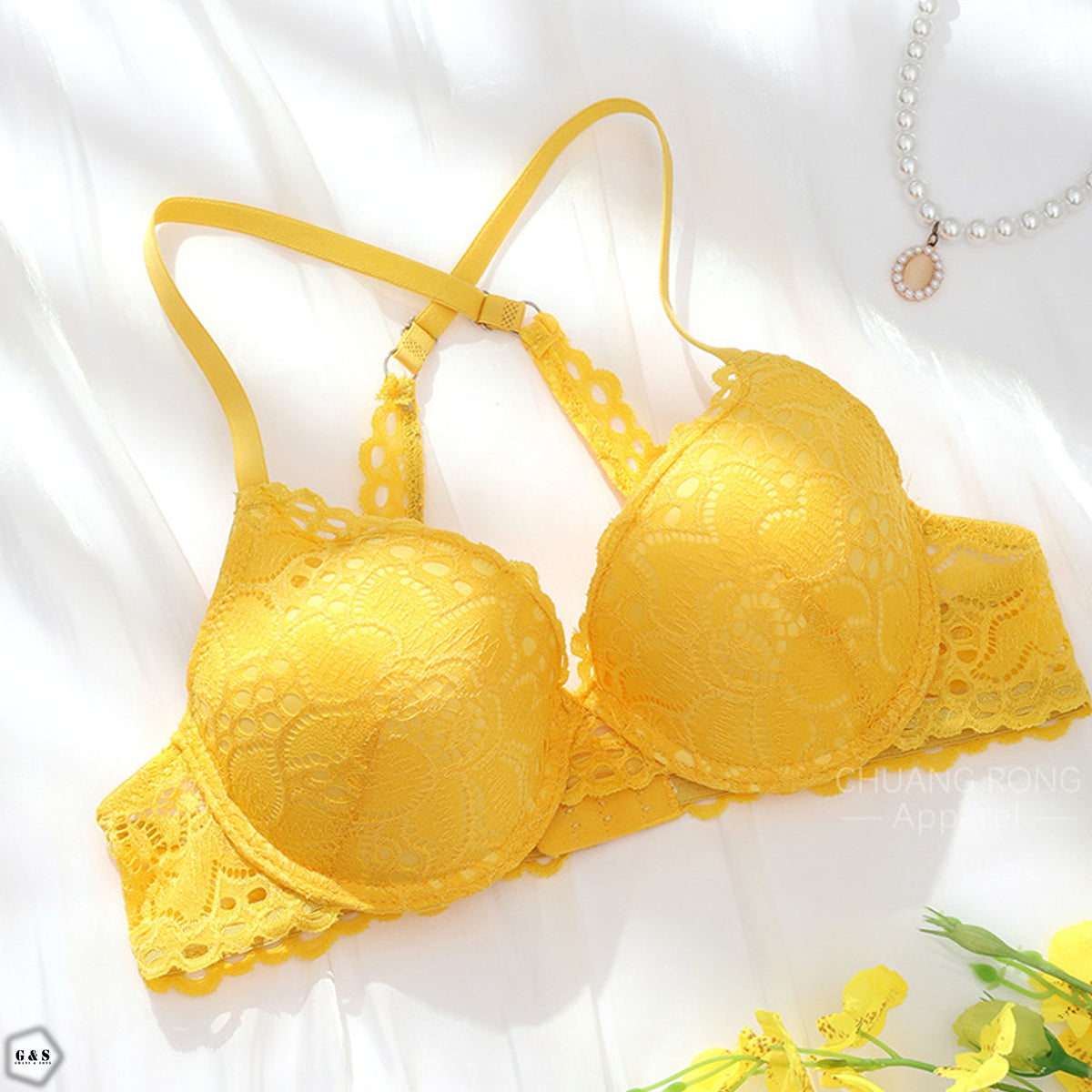 Beautifull Lace Deisgn Pack Of 3 Imported Double Padded Pushup Wired Bras