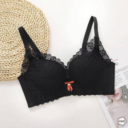 High Quality Pack Of 2 Pushup Non Wired Thick Padded Lace Bras