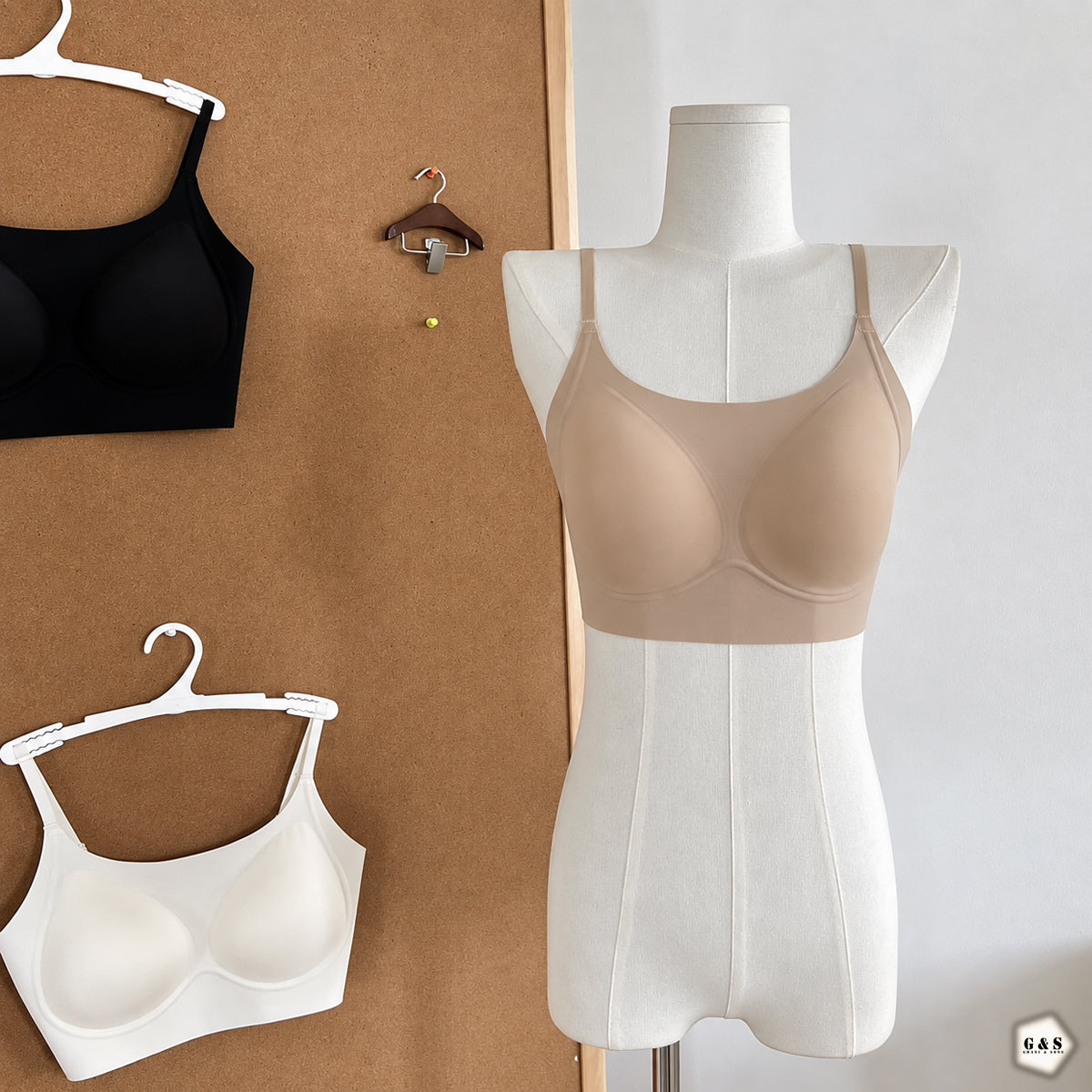 Pack Of 3 Premium Quality Seamless Adjustable Straps Padded Bralette