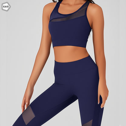 Dry-Fit Mesh Net Design Gym/Yoga Set