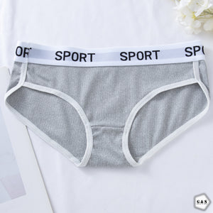 Pack Of 3 Comfortable Sports Fashion Letter Waistband Briefs