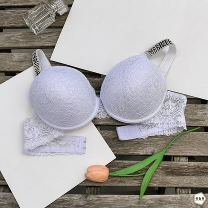 Pack Of 3 High Quality Wired Single Stones Design Padded Pushup Bras