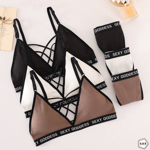 Pack Of 3 Bralette With Stylish T-Panty