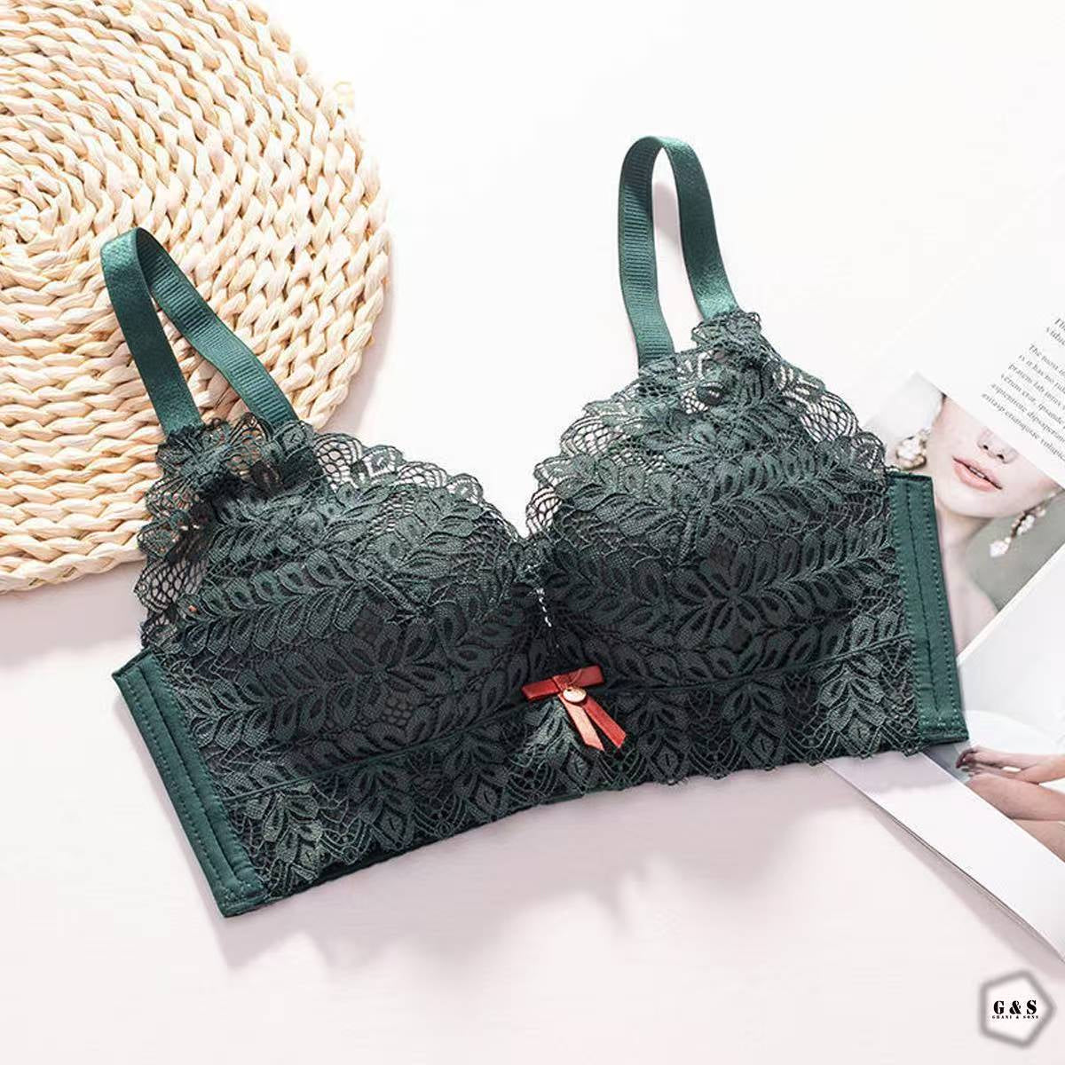 High Quality Pack Of 2 Pushup Non Wired Thick Padded Lace Bras