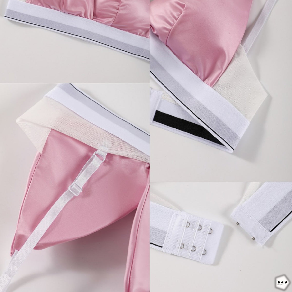 High Quality Pack Of 3 Silk Design Bra/Bralette Panty Sets