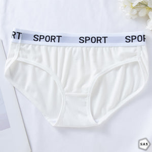 Pack Of 3 Comfortable Sports Fashion Letter Waistband Briefs