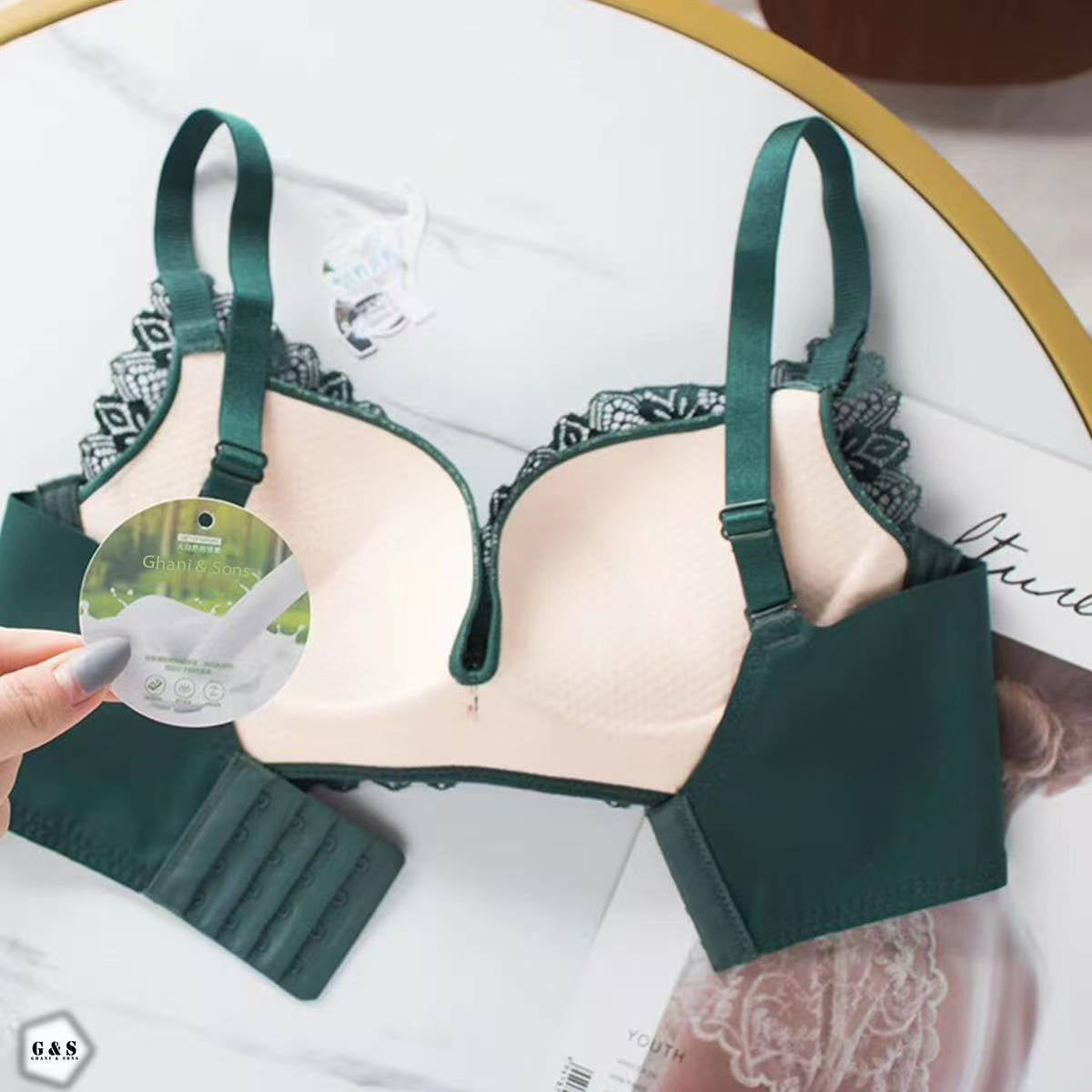 High Quality Pack Of 2 Pushup Non Wired Thick Padded Lace Bras