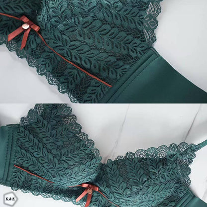 High Quality Pack Of 2 Pushup Non Wired Thick Padded Lace Bras