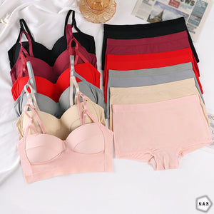 High Quality Pack Of 2 Bralette With Full Coverage Panties