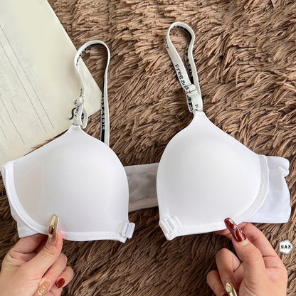 Pack Of 2 Half Cup Design Single Padded Non-Wired Front Open Pushup Bras