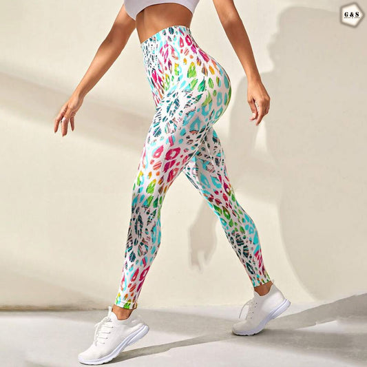 High Waist Seamless Printed Butt Lifter Gym/Yoga Legging