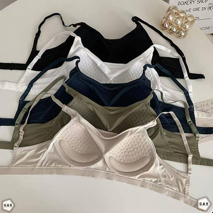 Pack Of 3 Ice Silk High Quality Single Hook Design Bralette