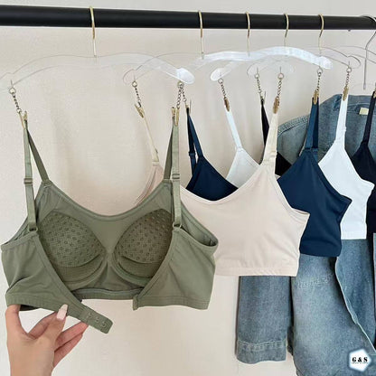Pack Of 3 Ice Silk High Quality Single Hook Design Bralette
