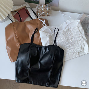 Pack Of 3 Leather Tops