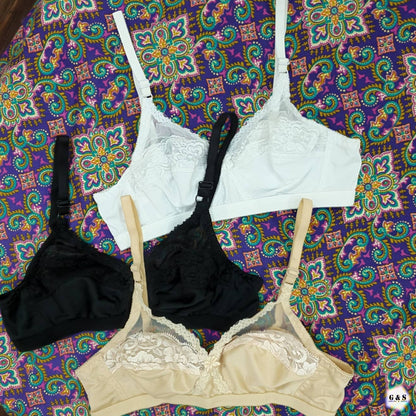 Pack Of 3 Jersey Net Bra